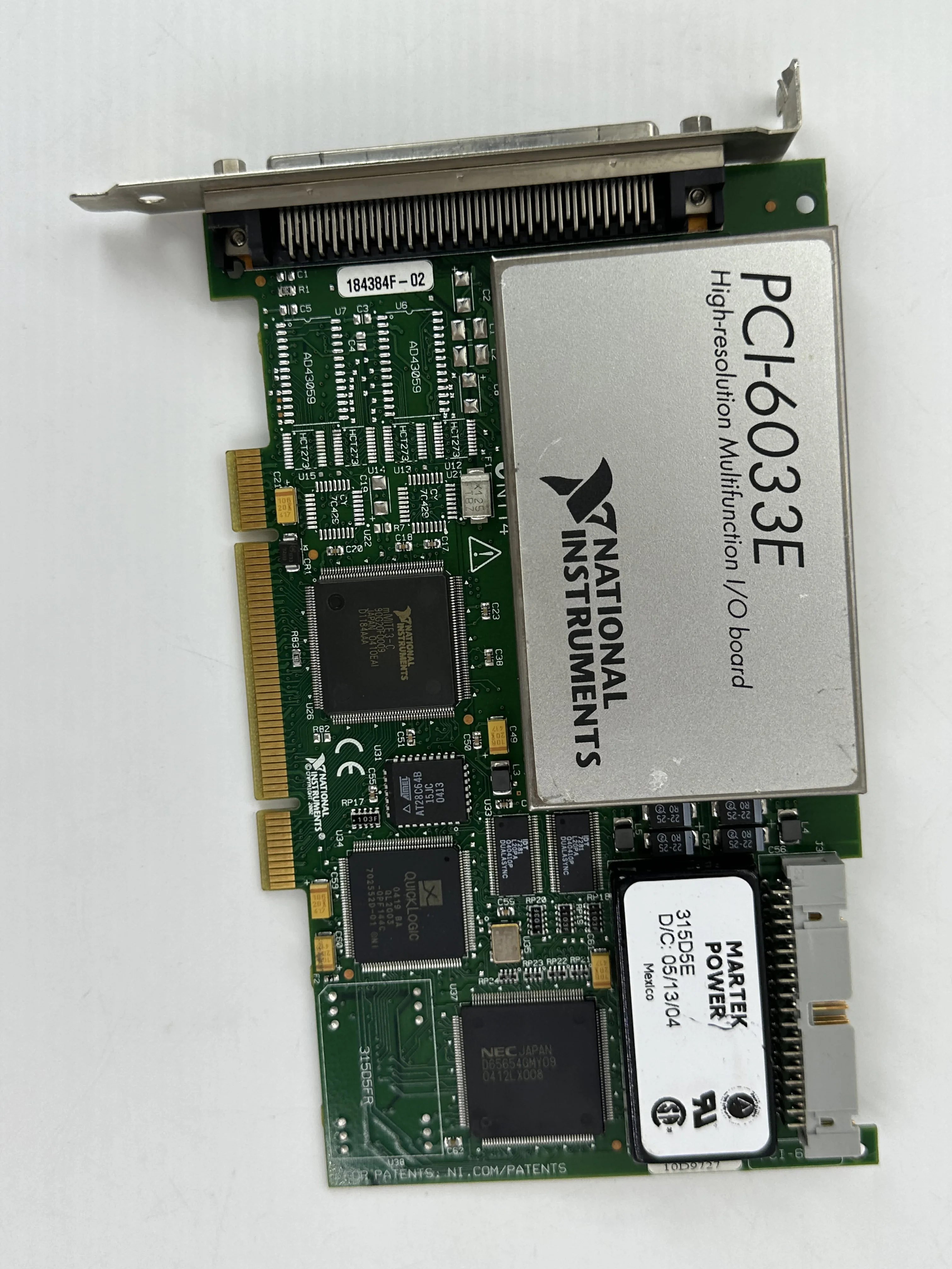 NI PCI-6033E High-Resolution Multifunction DAQ Card