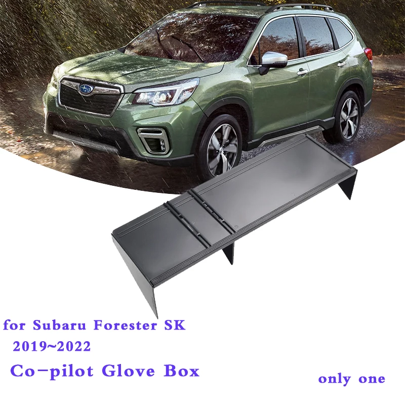 for Subaru Forester SK 2019~2022 2021 Car Co-pilot Glove Box Storage Accessories Internal Sorting Partition Car Armrest Styling