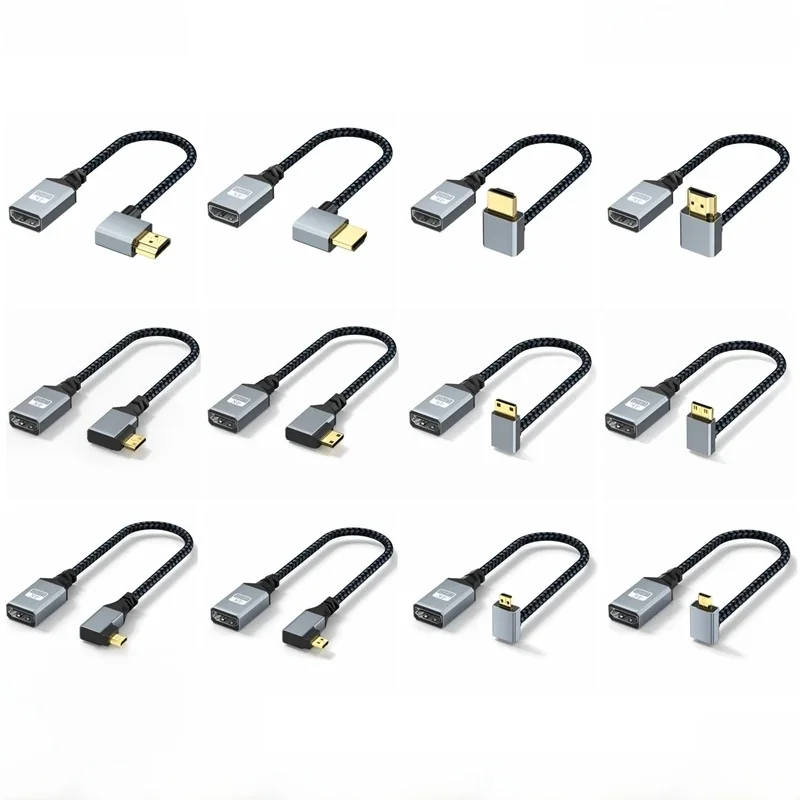 Przedłużacz 4K60Hz z męskiego na żeński zgodny z HDMI Adapter zgodny z Micro/Mini HDMI Przedłużacz przewodu lewy/prawy/górny/dół — zdjęcie produktu 7