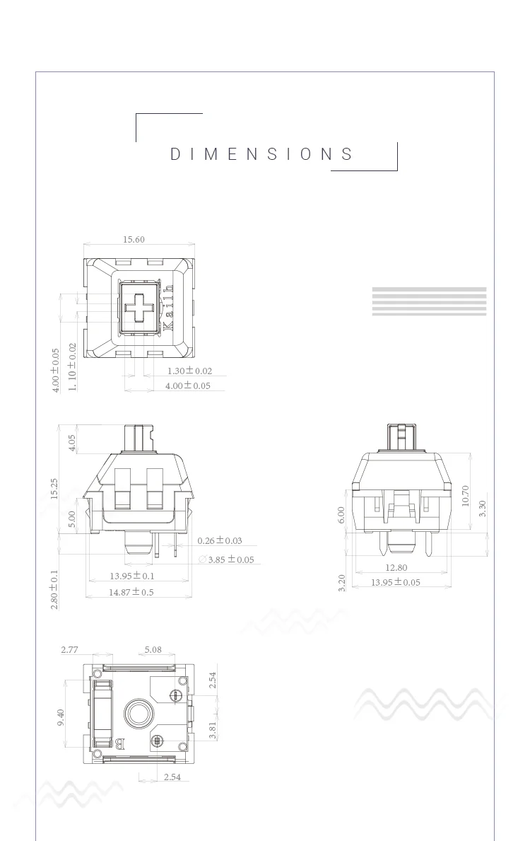 1/3/5 Stück Kailh Polia Tastaturschalter Spielmaschine Tastatur DIY Schalter RGB/SMD MX Schalter Advance Tactile 3ins – Detail 5