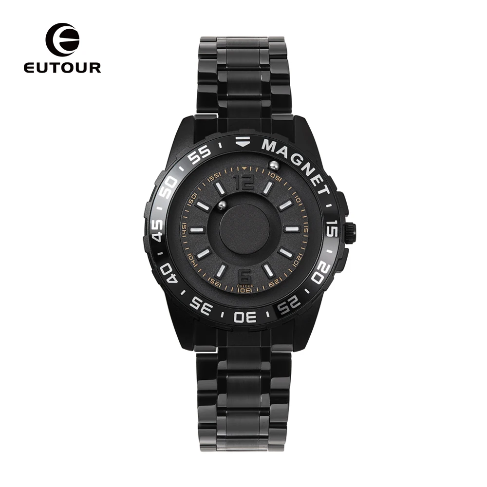 EUTOUR Original Magnetic Sport Luxury Simple Quartz Waterproof Men's Watch Leather Steel Strap Business Fashion Casual Watch