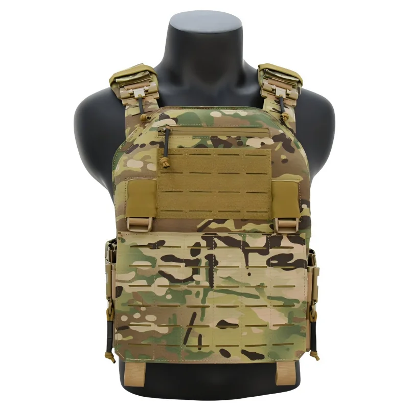 

Tactical Hunting Vest For Outdoor Men Camouflage Plate Carrier MOLLE Quick Release Adjust Cummerbund Airsoft Agilite Combat Gear