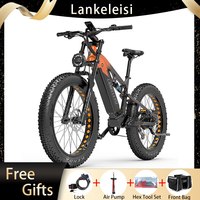 LANKELEISI RV800PLUS EU UK Stock 26 Inch Fat Tire Electric Mountain Bike 48v 20ah 750w For Bafang Motor Electric Bicycle