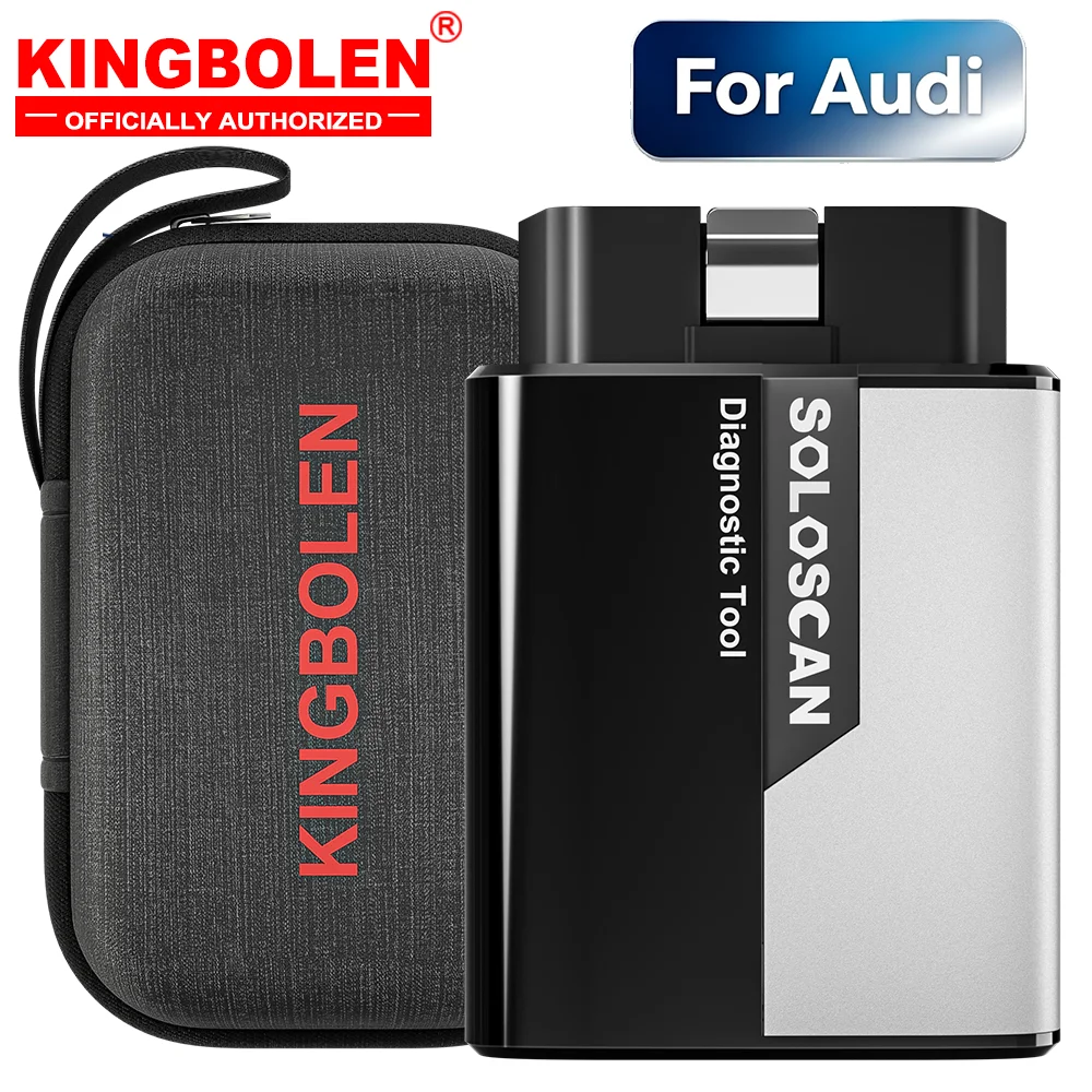 [Für Audi] KINGBOLEN Soloscan – Diagnosegerät für alle Systeme deutscher Fahrzeuge (für Volkswagen) – Lebenslange kostenlose Updates – OBD-Scanner für iOS & Android