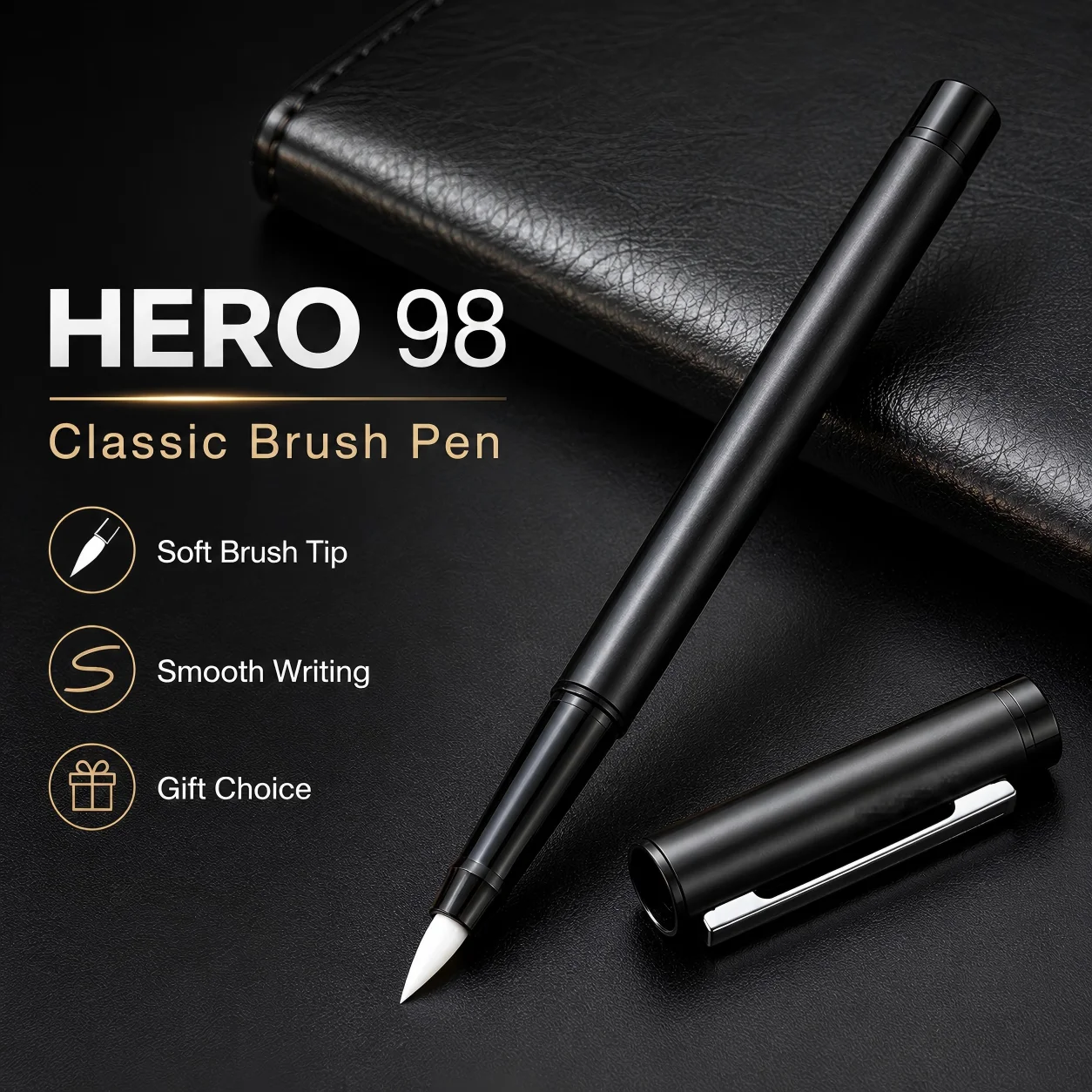 Calligraphy Brush Pen Soft Fiber Tip for Bible Journaling Hand Lettering 98 Sponge Tip Marker for Drawing Sketching Writing Hero