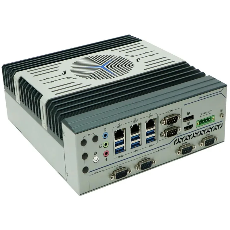 Partaker Industrial PC i3/i5/i7 10th Gen, TPM 2.0, Triple LAN, 6 COM, แรงดันไฟฟ้ากว้าง 12-24V, คอมพิวเตอร์ฝังตัว Phoenix