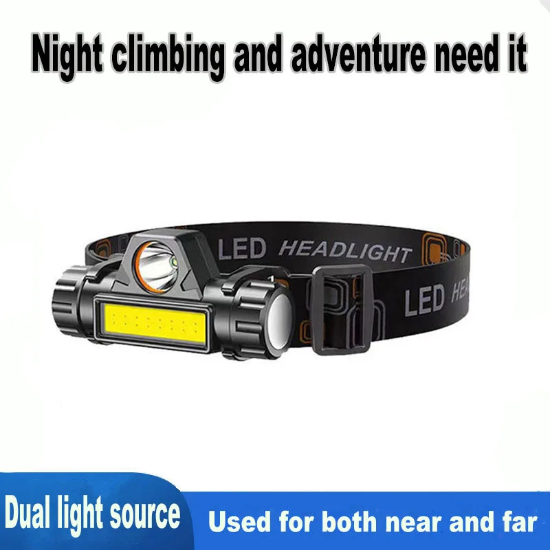 1-4PCS Rechargeable COB LED Headlamp Built-in Battery Strong Magnetic Powerful Waterproof Head Torch For Outdoor Fishing Hiking