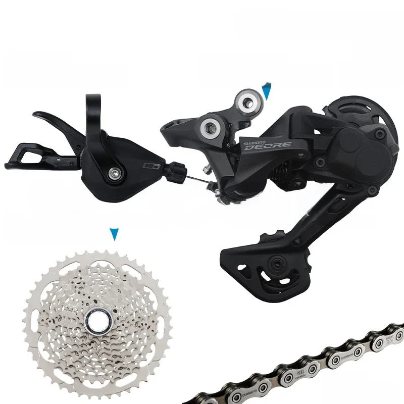 AliExpress Shimano SHIMANO DEORE M4100 10v Groupset M4100 Shifter Cassette Sprocket and M4120 / M5120 Rear Derailleur HG54 Chain- 10-speed