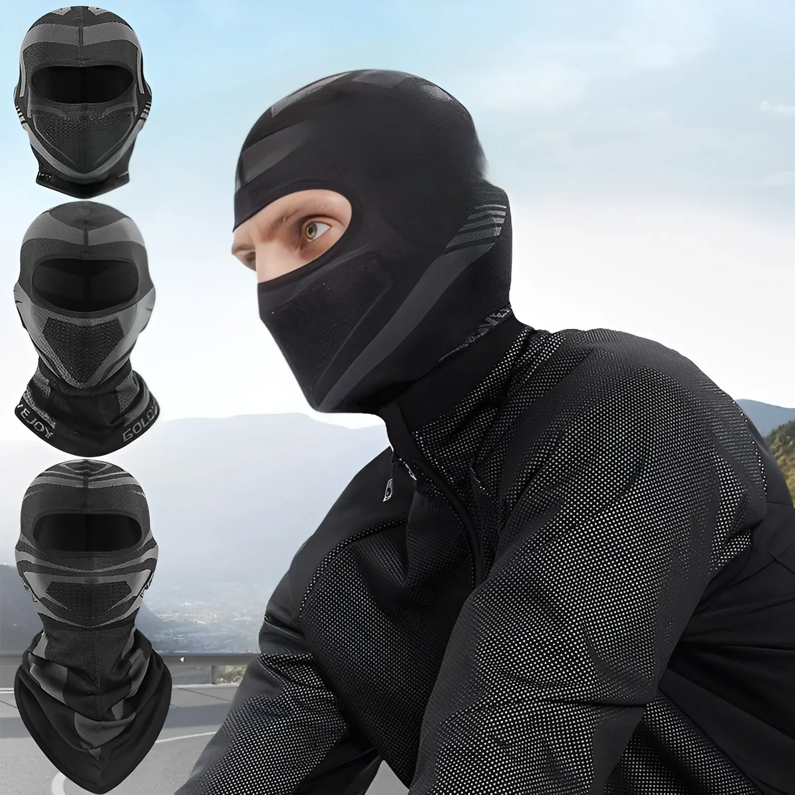 AliExpress Motorcycle Balaclava Full Face Mask Summer Breathable Motorbike Riding Neck Face Mask Motocross Cycling Mask Helmet Hood Men