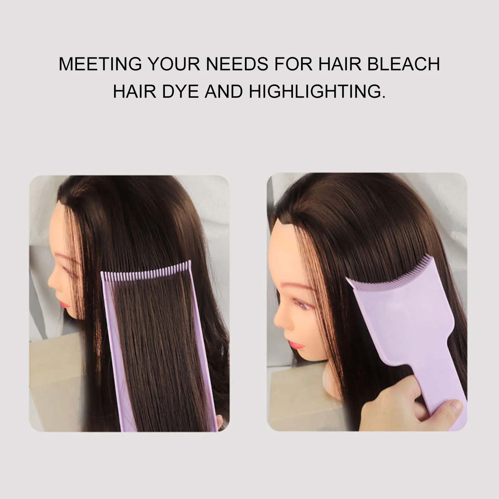 Balayage Board Curved Comb Teeth Smoothing Surfaces Widen Foiling Board for Hair Dye Hair Highlighting Sectioning Board