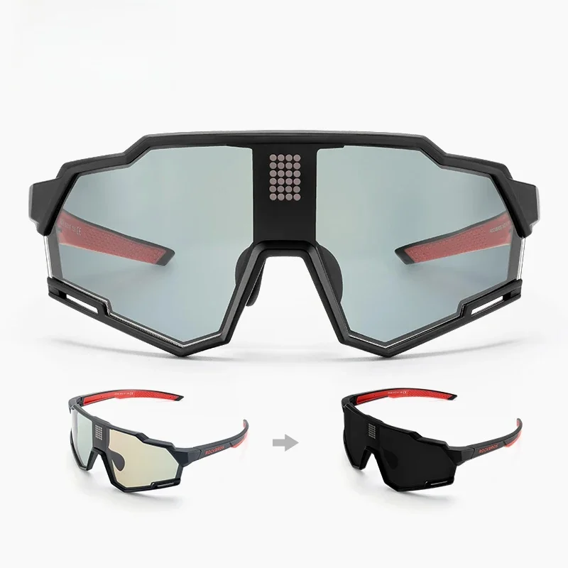 AliExpress ROCKBROS Bicycle Sunglasses Polarized & Photochromic Electronic Color Change Cycling Glasses UV400 Bike Eyewear Sports Goggles