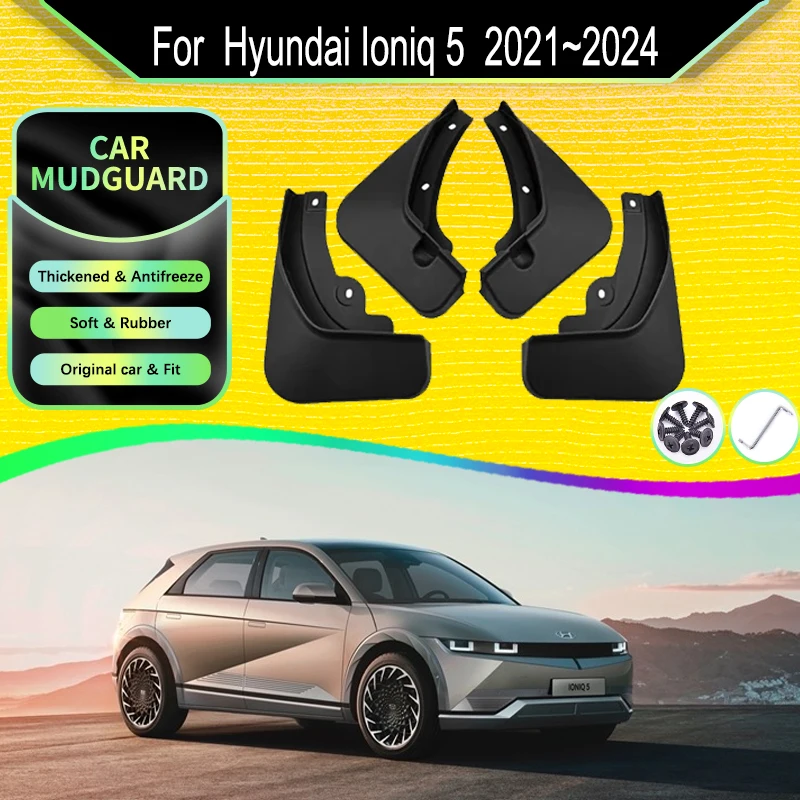 

Car Mud Guards For Hyundai Ioniq 5 2021 2022 2023 2024 4Pcs Mudguards Antifreeze Mudflaps Mud Guards Fender Set Auto Accessories