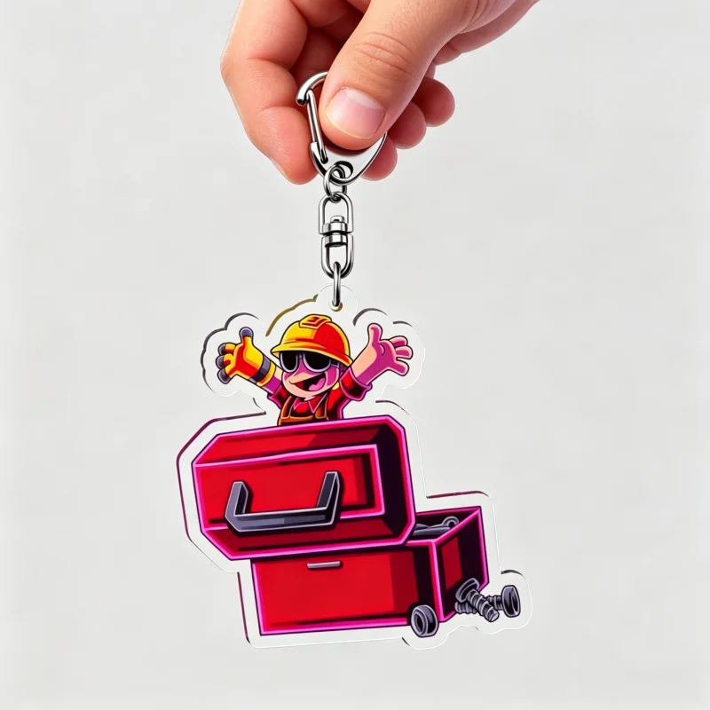 Team Fortress 2 Inspired Engineer Acrylic Keychain TF2 Game Character Bag Charm fo Fans Gift