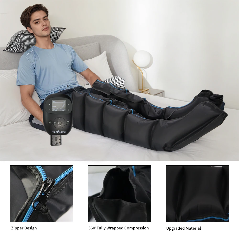 5-Chamber Compression Recovery Boots Leg Massager, Rechargeable Cordless Muscle Massage Relaxation For Athletes After Exercise - Image 4