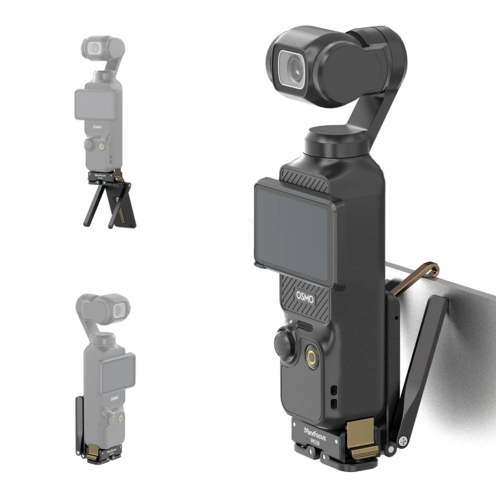 Magnetisches Stativ für DJI Osmo Pocket 4/3, Aluminium-Schnellwechselhalterung, Tischständer/Halterung für Arca-Swiss mit klappbaren Doppelklauen