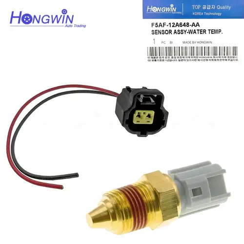 Imagen 1 del producto Sensor de temperatura del refrigerante y conector F5AF-12A648-AA, F5AF12A648AA para Ford F150 250 350 450 550 Lincoln Mazda B2300 Mercury