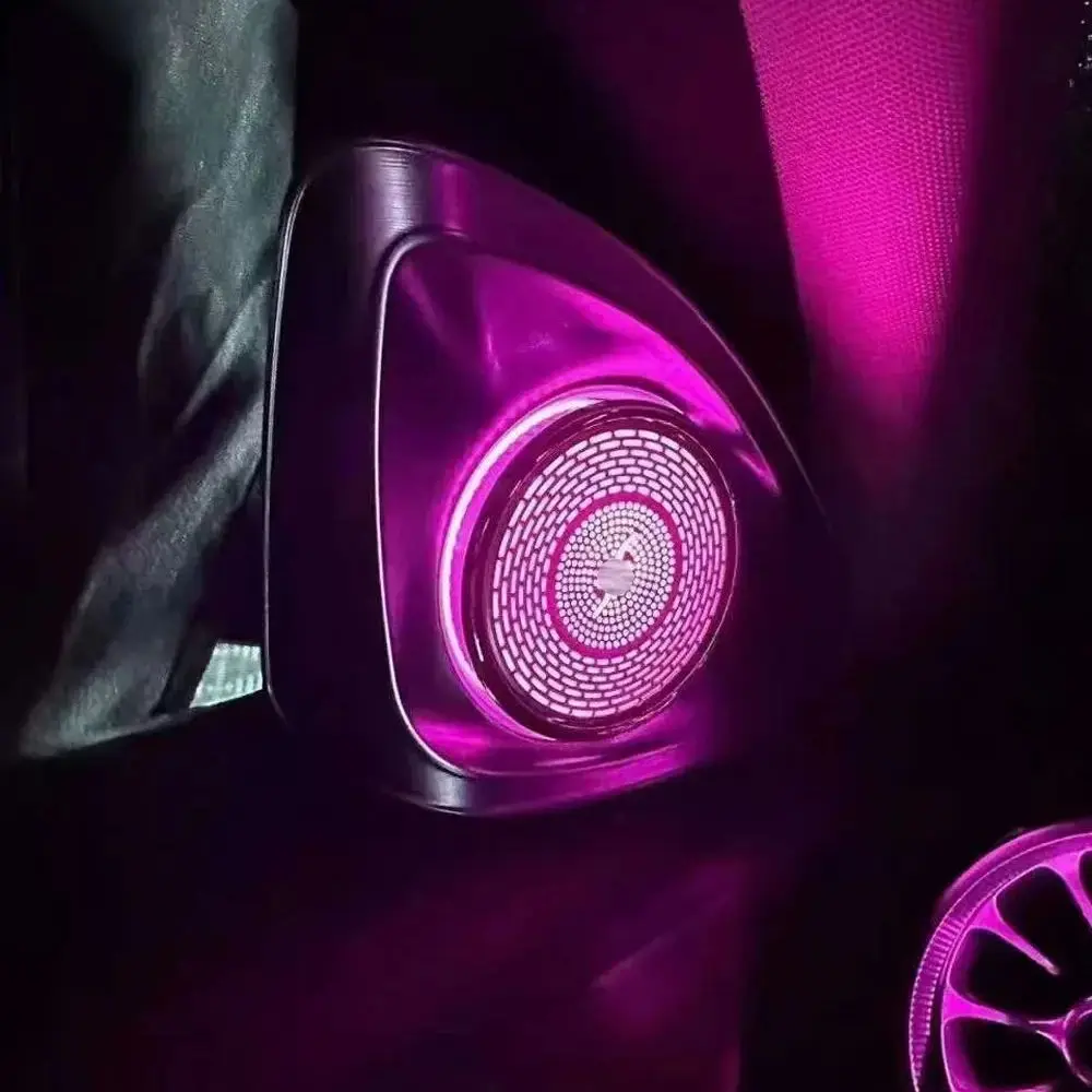 

LED Ambient Light Tweeter Speaker 64 Colors 4D Rotating For Mercedes Benz 2022 C-Class W205 X253 Car RGB Treble Horn Refit