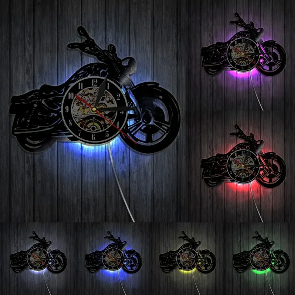 Horloge Murale 3D LED en Forme de Moto Shoe, Record Vinyle, Design à la Mode, Montre Murale, Salon, Chambre à Coucher, Décoration de la Maison