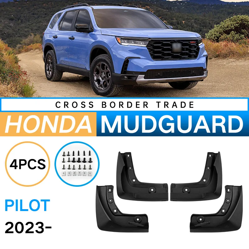 

4pcs Mudguards For Honda Pilot 2023 2024 Front Rear Car Mudflaps Mudguard Splash Guards Exterior Wheel Mud Fenders Accessories