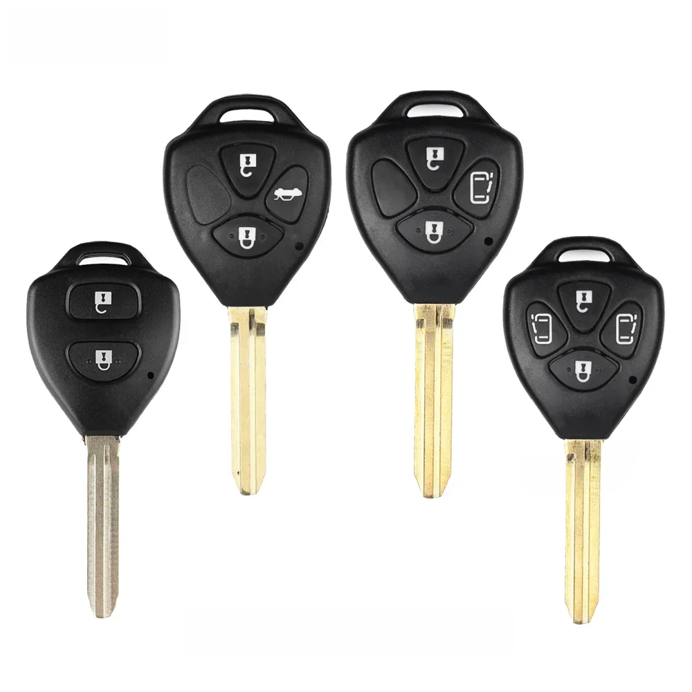 KEYYOU 2/3/4 Przyciski Zdalnego Kluczyka Samochodowego Obudowa FOB Do Toyota Camry RAV4 Yaris Prado Tarago Corolla REIZ Crown Avalon Venza — zdjęcie 2