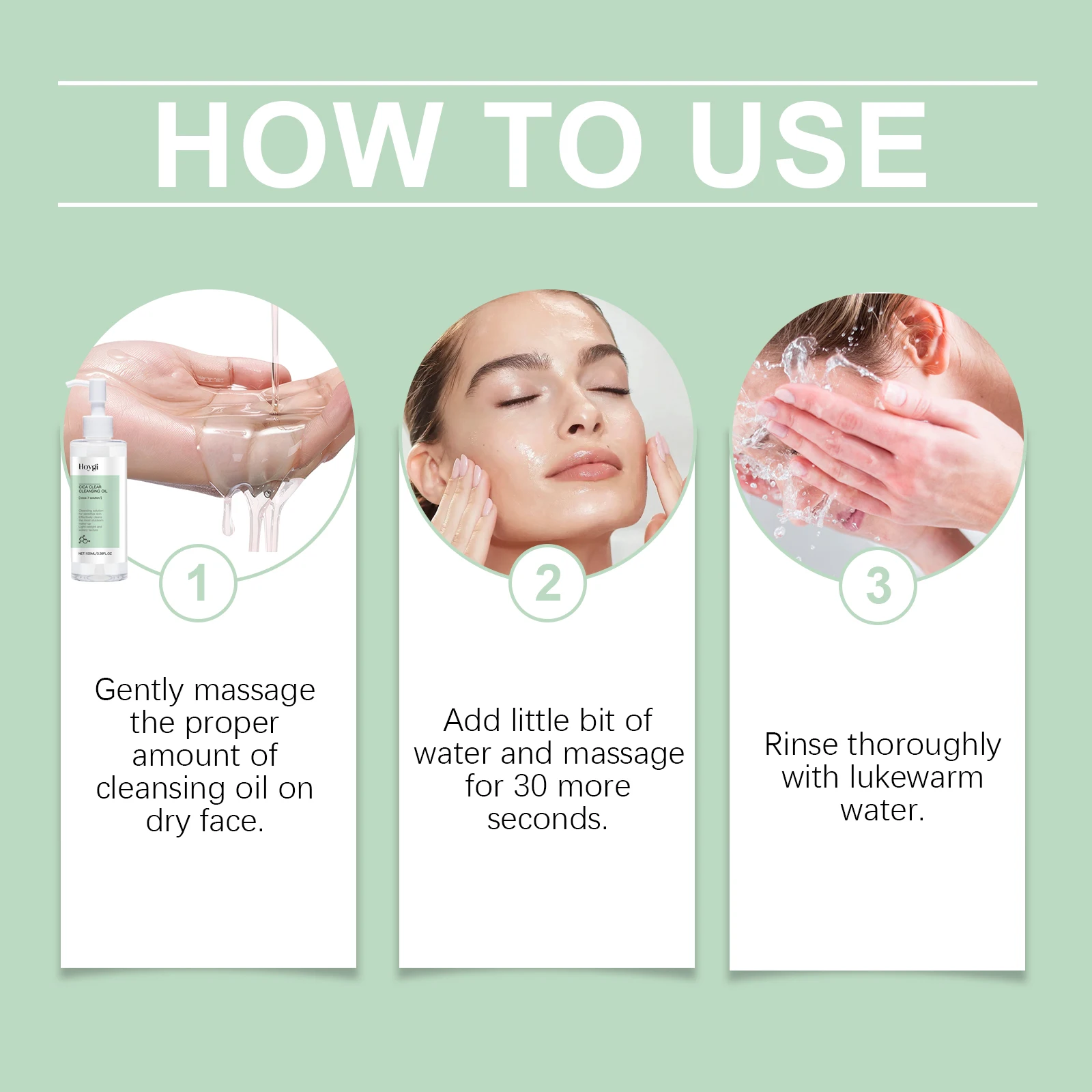 زيت مكياج Hoygi يزيل تنظيف لطيف للمسام غير مزعج يقلل من الجفاف زيت مزيل مكياج مرطب غير دهني