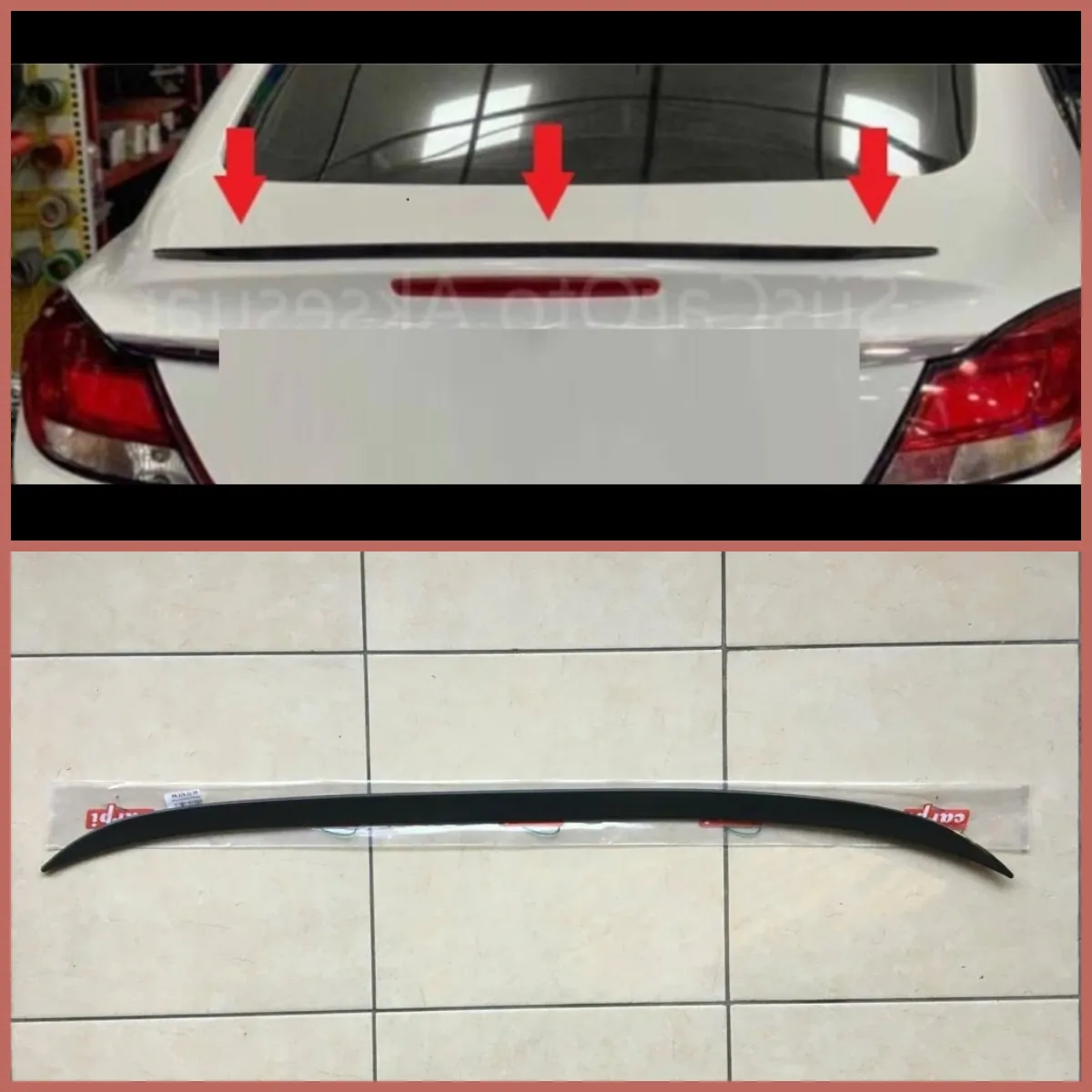 

For Opel Insignia 2008-2016 Car Spoiler Perforated Top Center Wing Trunk Spoiler Top Wing Trunk Decoration Fixed Wind Wing