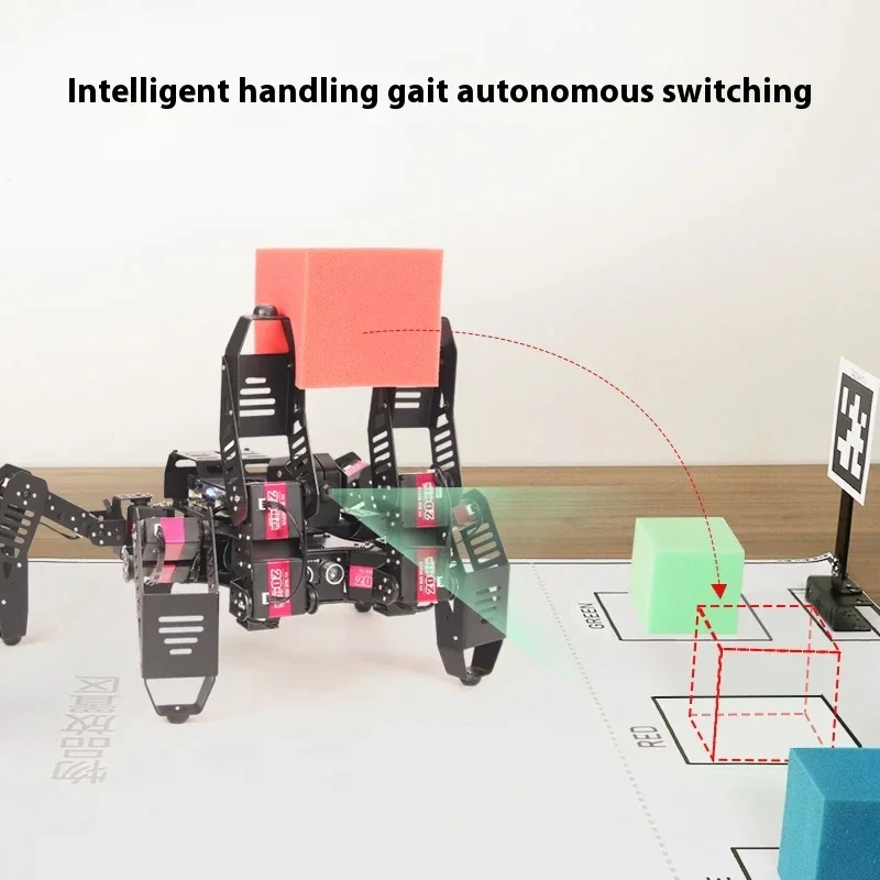 Робот SpiderPi AI Hexapod |   Raspberry Pi 5, питание |   AI Vision, инверсная кинематика, режимы мультигатуры, программируемый на Python