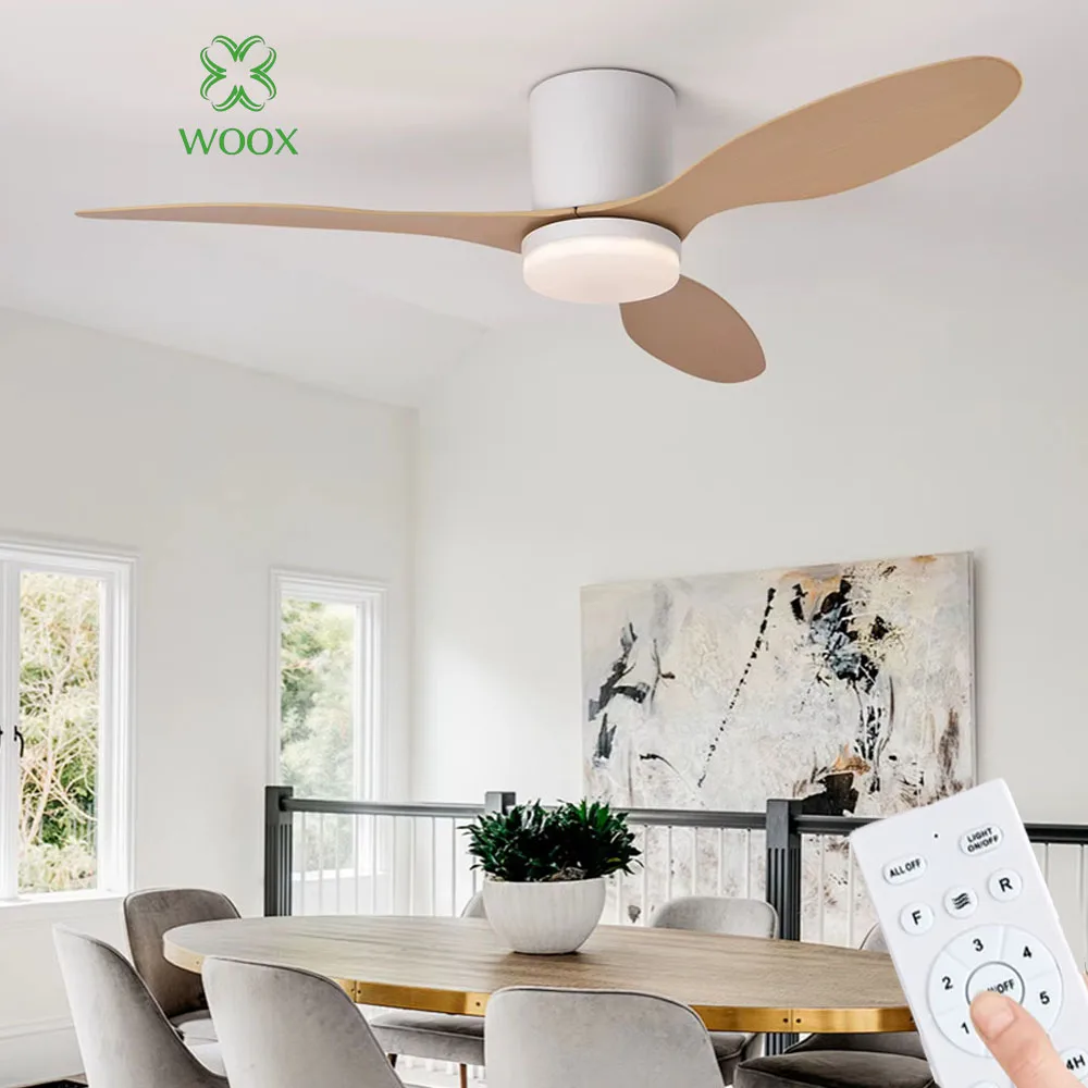 Modern Ceiling Fans with Remote Control and 34" Light, Led with 6-Level Stepless Dimming, Silent and Powerful Motor