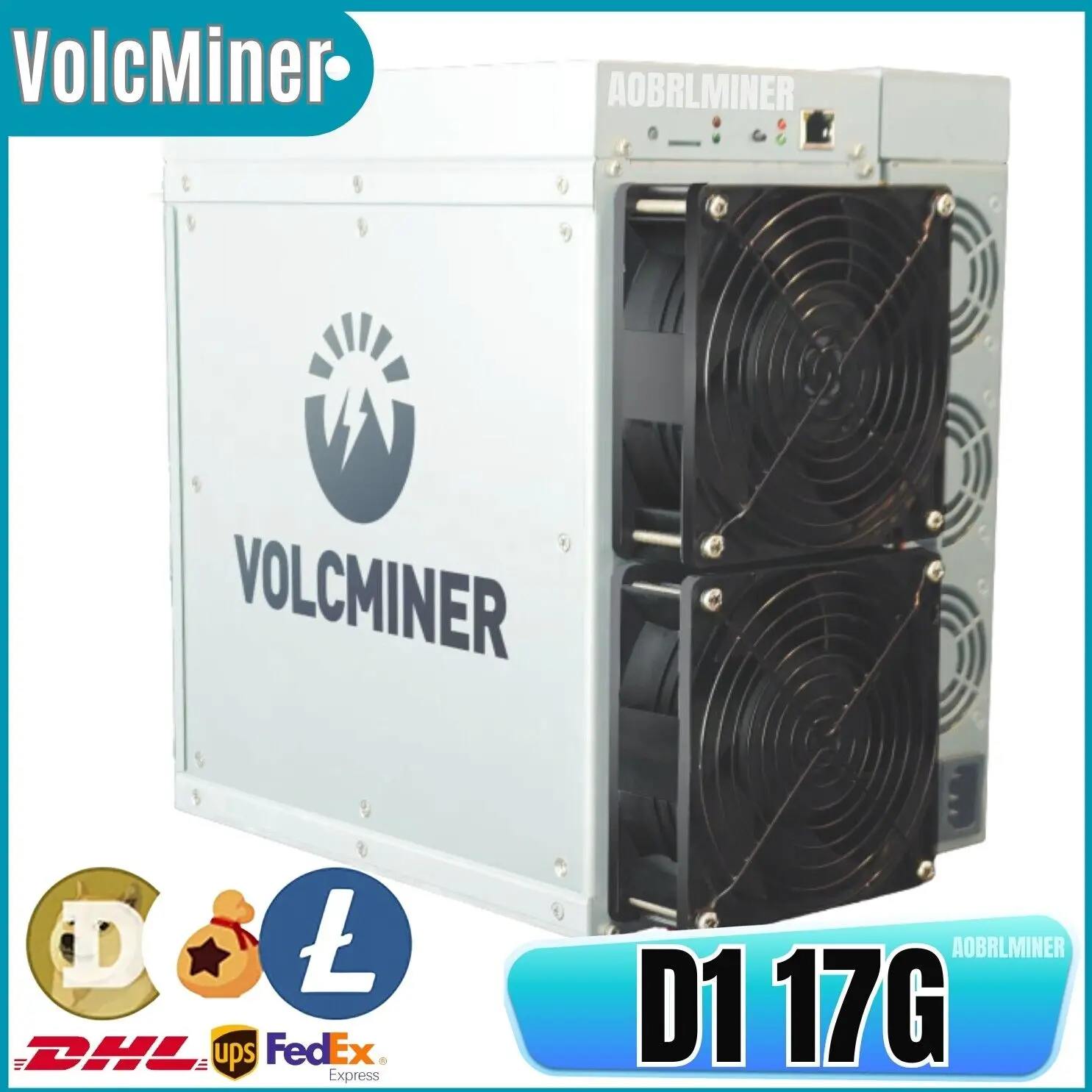 JE BUY 6 GET 3 FREE VolcMiner D1 17GH/s LTC DOGE BEL Miner 3900W