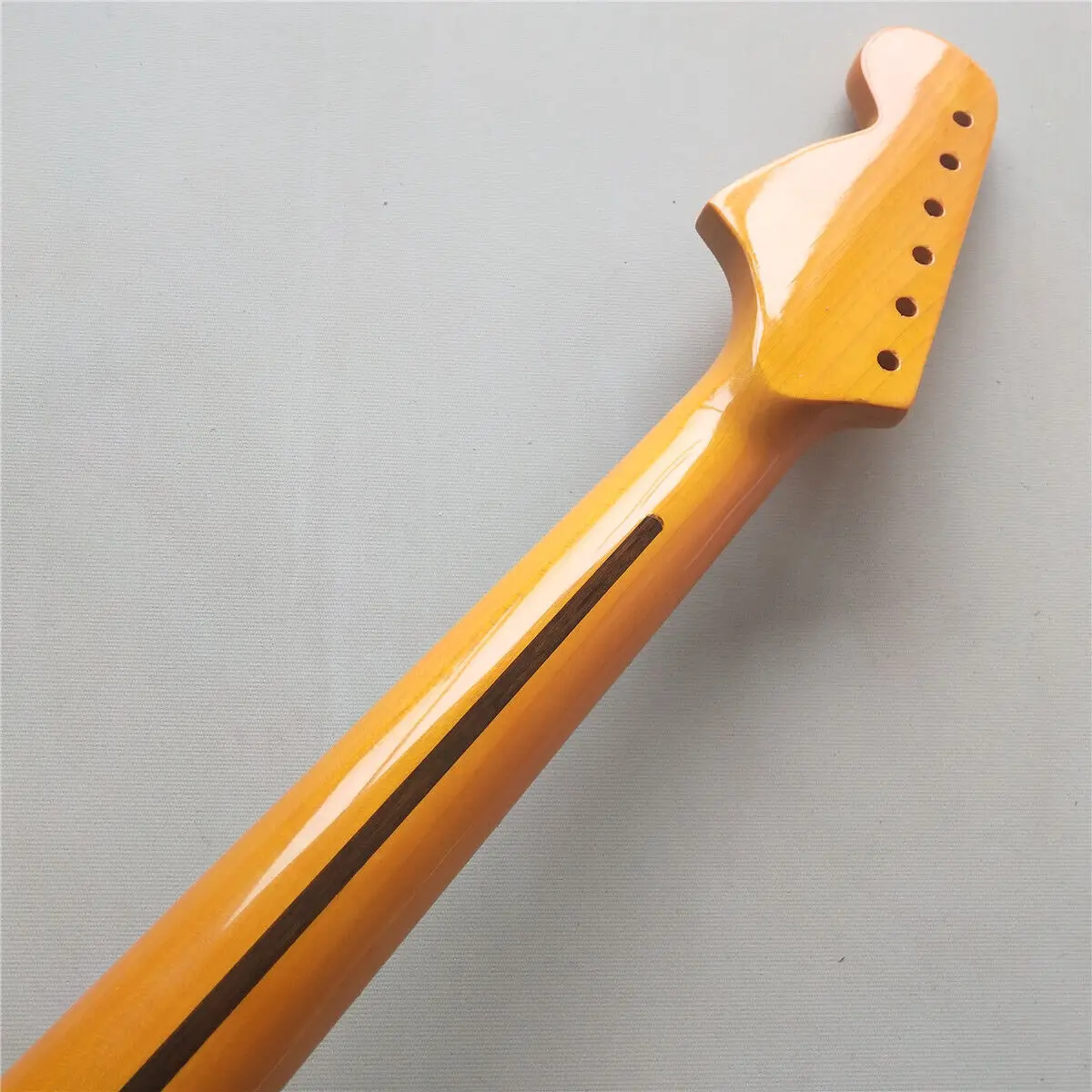 Đầu To Phong Vintage Guitar Cổ Bóng Trắng Khối Ốp Hoa 21 Phím Đàn 25.5 Inch Gỗ Hồng Sắc Fretboard ST Một Phần Tự Làm Mới thay Thế