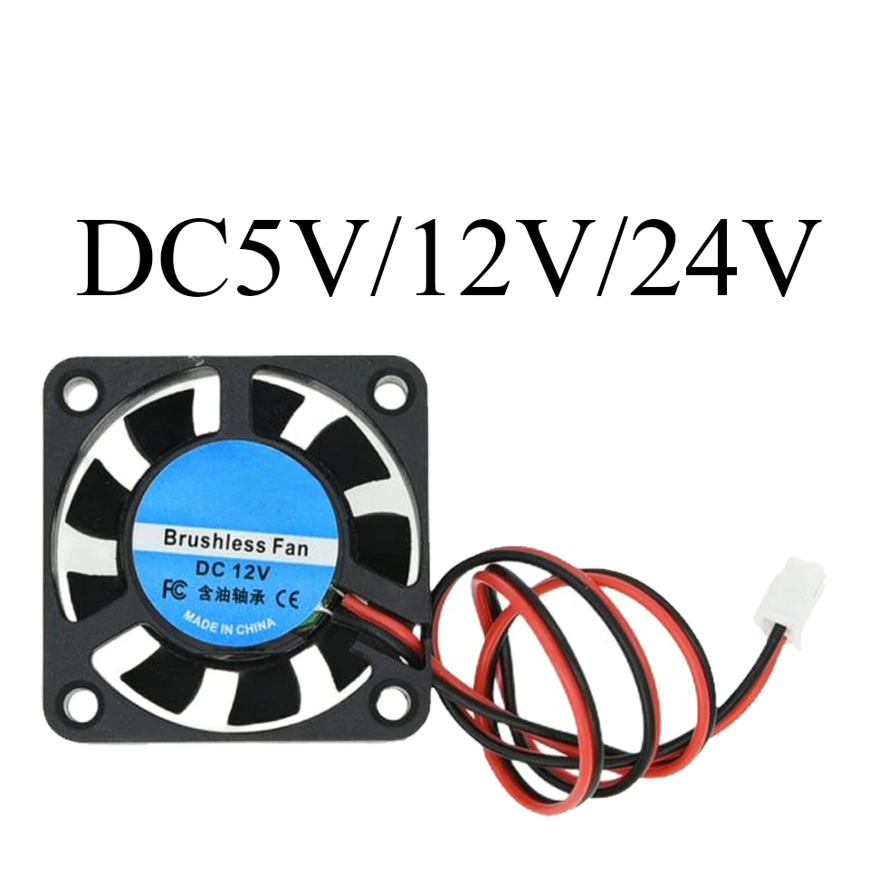 XH2.54-2P 핫엔드 브러시리스 냉각 팬, DC 5 V, 12 V, 24V, 40x10mm 4010, 3D 프린터 라즈베리 PI 팬