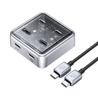 ORICO 4-Port USB Hub, Compact Zinc Alloy, High-Speed Data Transfer & Charging, Portable for Laptop, PC, Mac, and More