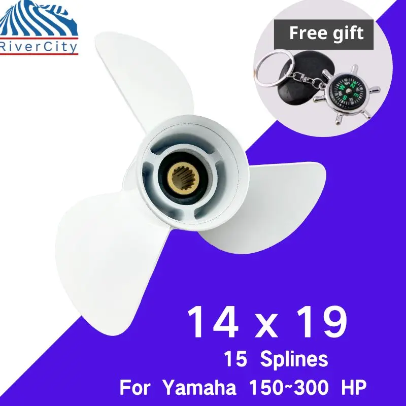 

For Yamaha Outboard Propeller 150hp 160hp 170hp 180hp 190-300hp 14x19 Boat Aluminum Screw 3 Blade 15 Spline Marine Engine