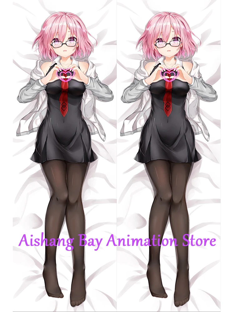 Dakimakura Anime Pillow Cover Mash Kyrielight Double Sided Print Life-size Body Decoration