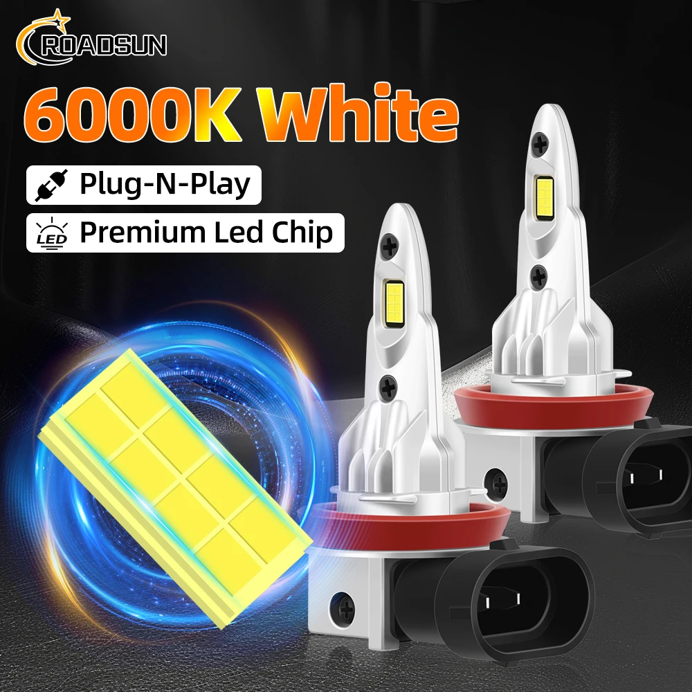 H11 LED 200W 20000LM Autolichter 16PCS 3570 CSP Chips 6000K Weiß Auto Mini Diode 1:1 Turbo Lampen Auto Lichter DC12-24V