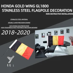 PANICAL - Gold Wing GL1800 Motorcycle Tour Flagpole for Honda Motorcycle Flag Group Belgium Flagpole motocross Flag 2018-2020