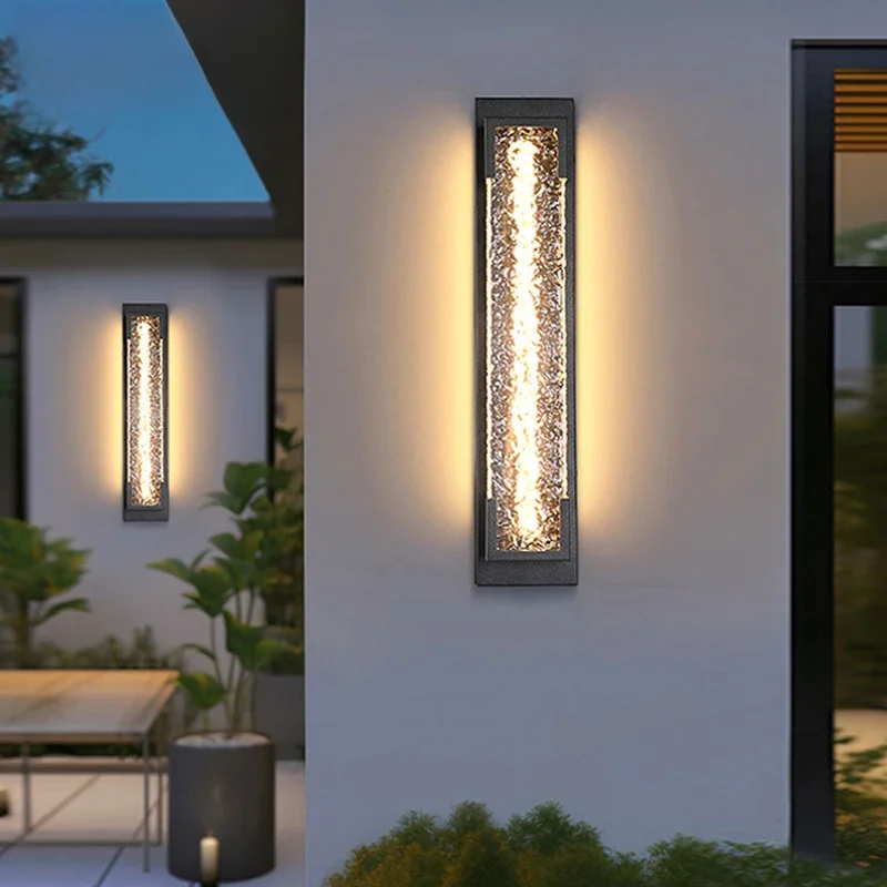 Dimmable LED Porch Wall Sconce Outdoor Stainless Steel Anti Rust Garden light Black 85v 265v for Villa Garage Courtyard Decorati