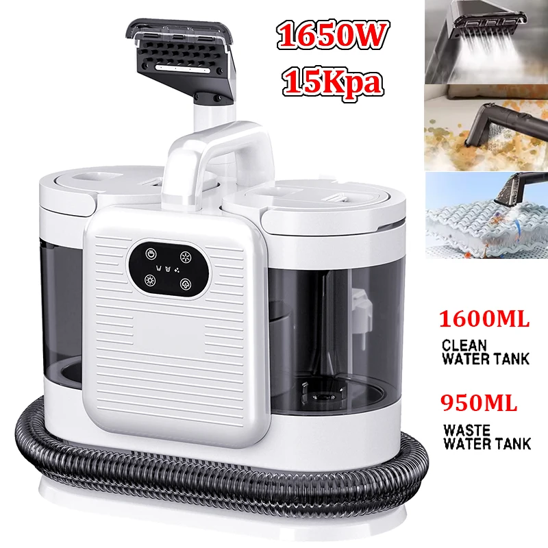 1650W Spot Clean Steam Clean Machine 15KPa Spray Brush fiction Integrated Clean Machine carpeting for soft Bed Clean