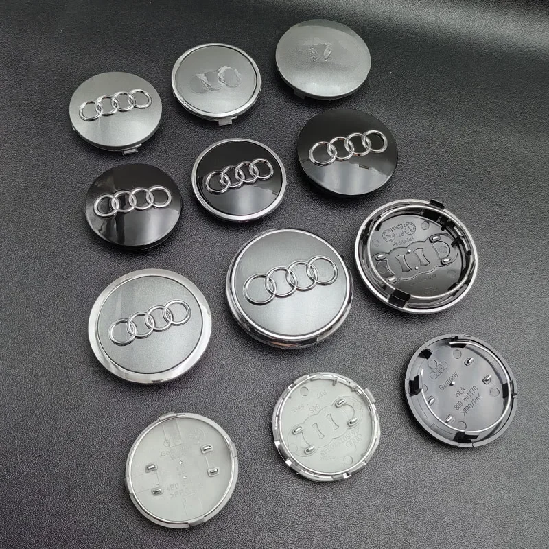 Tampas do centro da roda do carro para Audi, Hub, acessórios, Audi A1, A2, A3, A4, A5, A6, A7, A8,