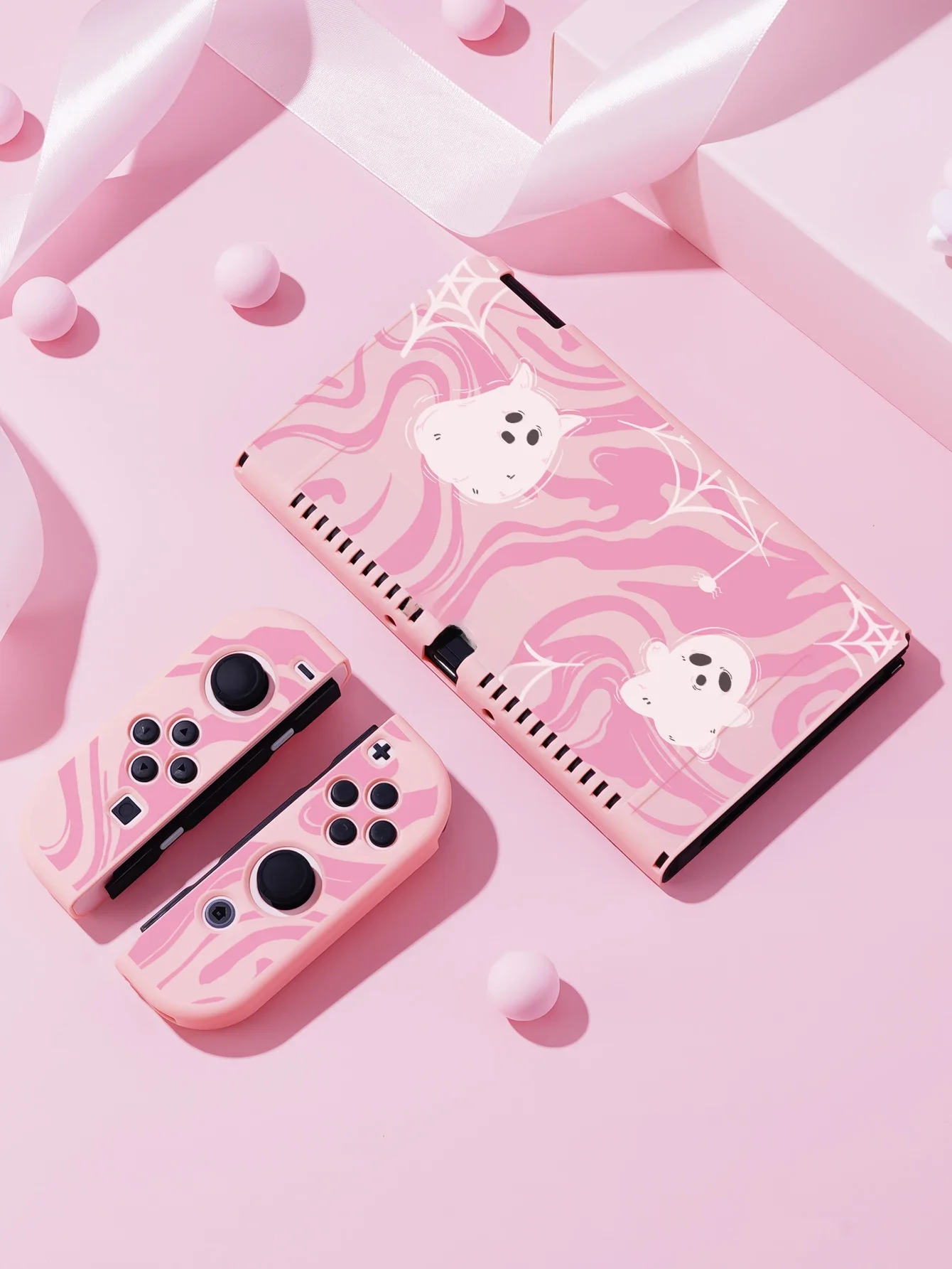 Étui de protection fantôme pour Nintendo Switch OLED, accessoires de jeu NS, coque séparable portable pour NS Joycon, Switch Oled Cove