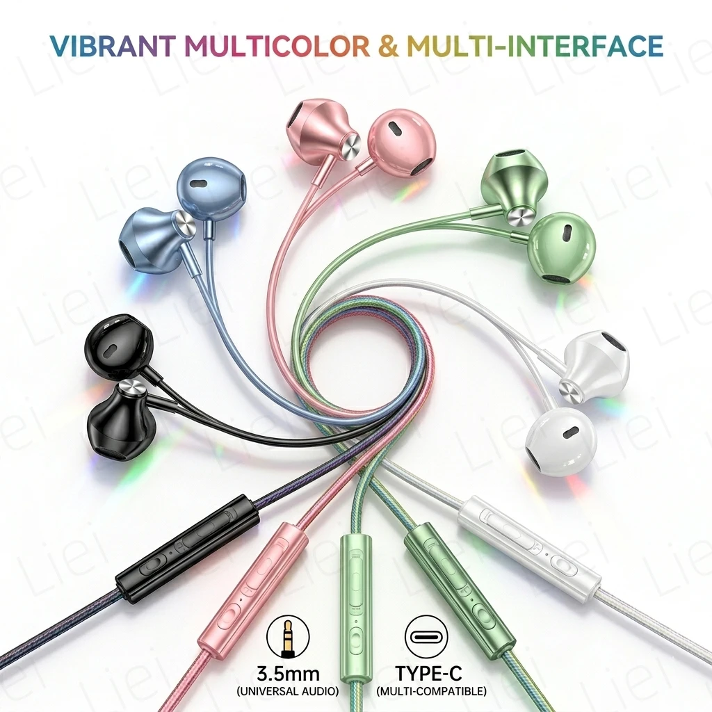 Fones de Ouvido USB Tipo C para Samsung, Headset de 3.5mm com Microfone e Controle Remoto, Fones de Ouvido para Galaxy S26 S25 S24 S23 S22 Ultra