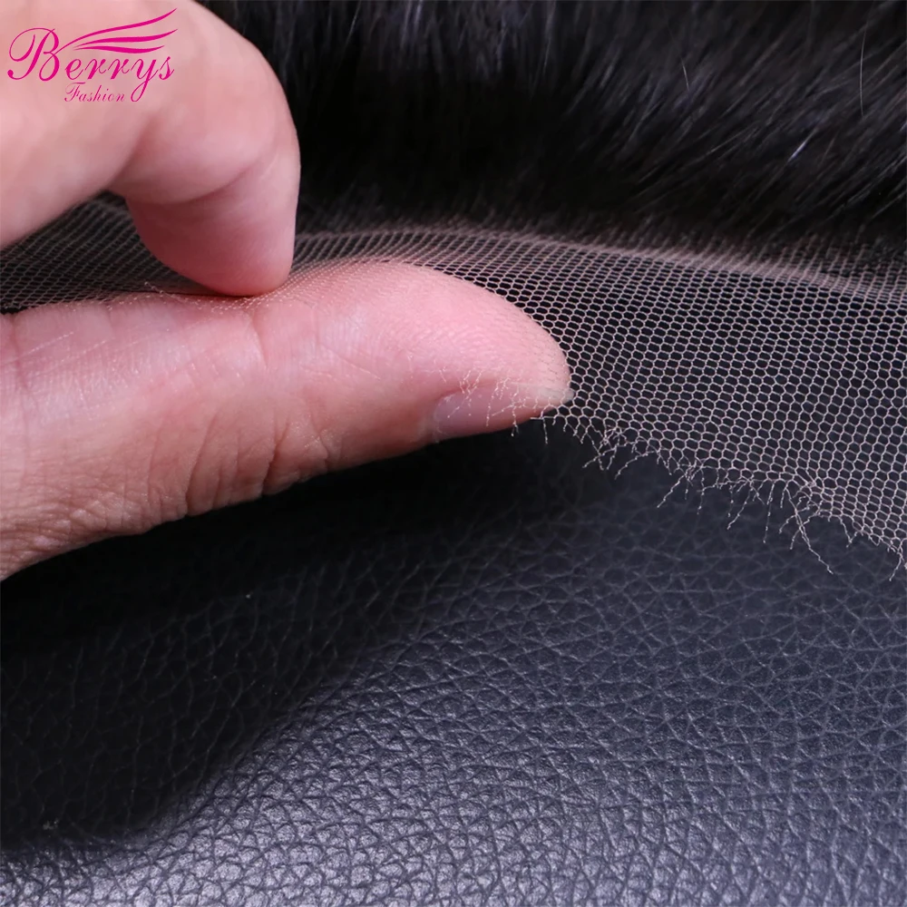 Berrys-Cabello humano brasileño ondulado, pelo Real HD Invisible, encaje Frontal 13x6, encaje 13x4, Color Natural prearrancado