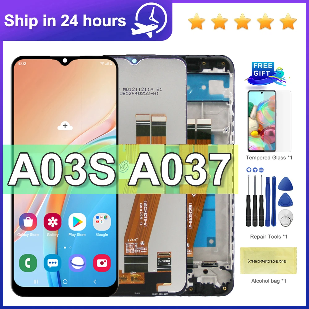 6.5'' AAA Quality For Samsung A03s A037F A037M LCD display Touch Screen Digitizer Replacement For Samsung A03s Display 