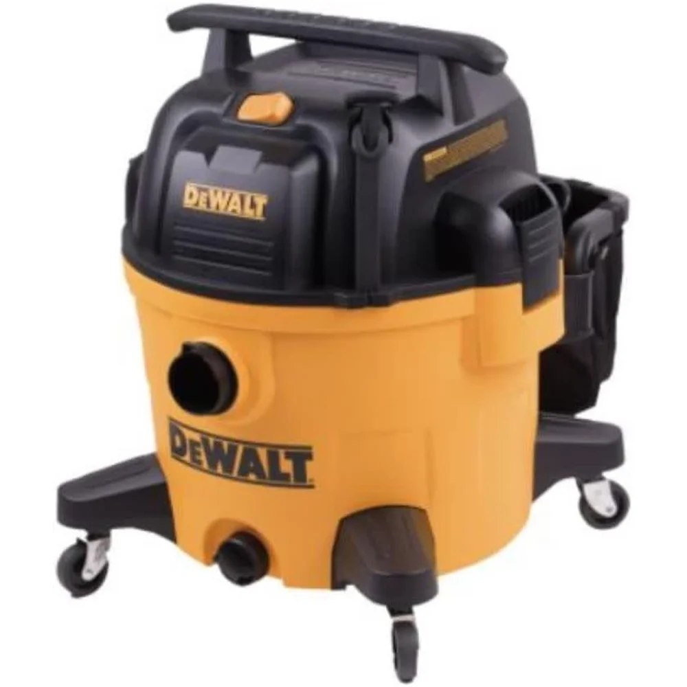 DEWALT Wet and Dry Vacuum 9 Gallon Poly Wet/Dry Vac Yellow Shop Vacuum 5 HP Strong Suction for Jobsite, Workshop 3 in 1 Multi Fu