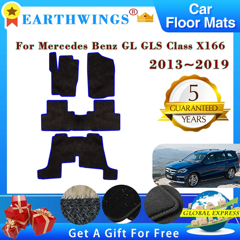 

Car Floor Mats For Mercedes Benz GL GLS Class X166 2013~2019 Rugs Panel Footpads Carpet Cover Cape Foot Pads Sticker Accessories