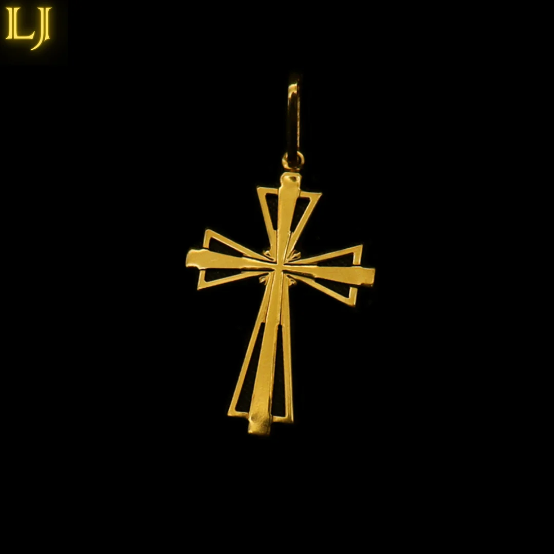Ancient Coin Pendant®Cross with Empty Edge-Eternal guarantee in color! Gold identical to 18K Gold (Nordic Gold)