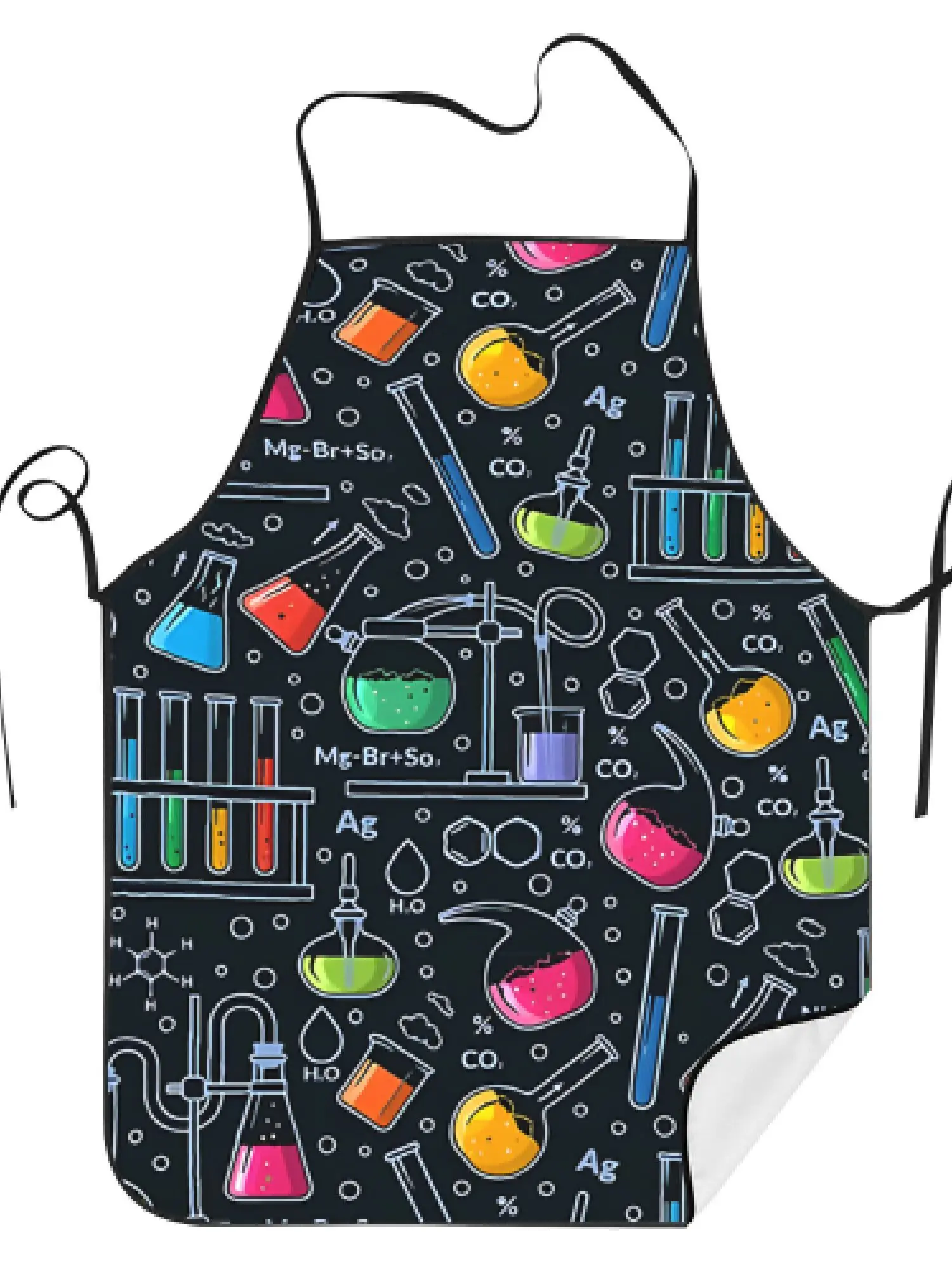 1 Piece Vintage Design Apron with Periodic Table of Elements and Chemical Elements, Unisex, Suitable for Crafts, Baking, Painting, Cleaning, Cooking, Chef, Waiter, Cafe, Barbecue Restaurant Apron, 21.7× 28.7inch , Perfect Holiday Gift for Family and Friends
