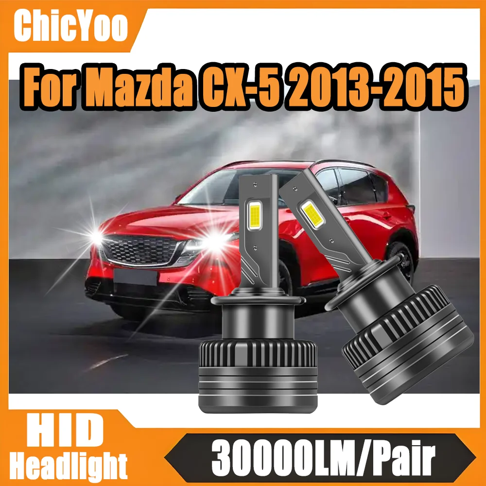 

2PCS Auto Lamps 120W 30000LM High Power Canbus LED Headlight Bulbs HID Xenon Lights 6000K White 12V 24V For Mazda CX-5 2013-2015