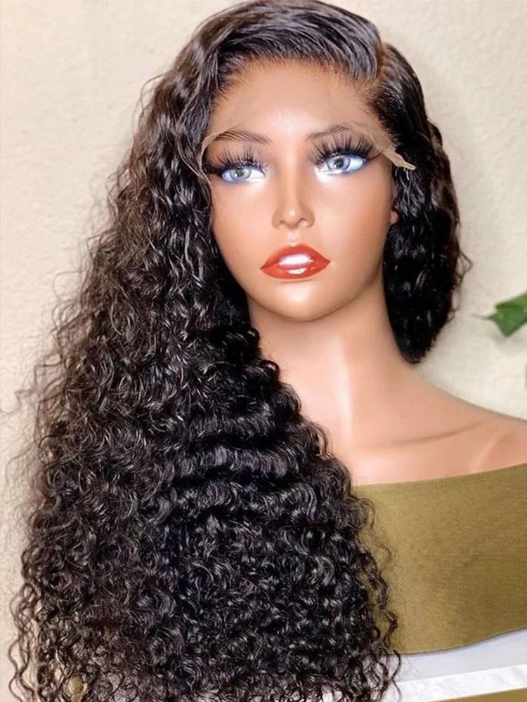 Deep Wave 13x6 Hd Lace Frontal Wig 250 Density Curly Human Hair Wigs For Women Brazilian Wigs On Sale Water Wave Lace Front Wig