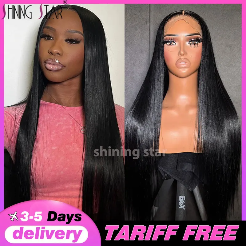 

13X4 13X6 Straight Lace Frontal Wigs 32 34 Inches Pre Plucked Body Wave Curly Lace Front Human Hair Wig With Baby Hair For Women